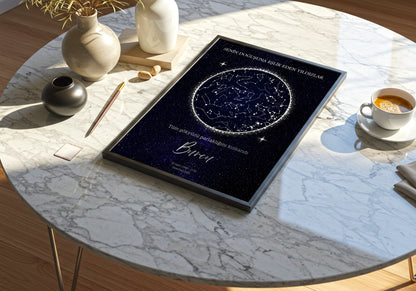 Kişiye Özel 'Gökyüzü Haritası' Poster