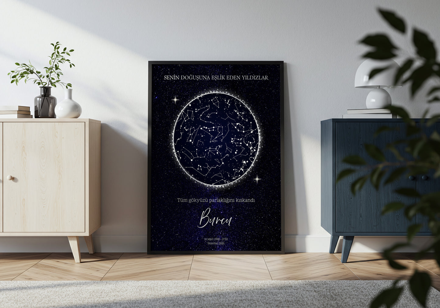 Kişiye Özel 'Gökyüzü Haritası' Poster