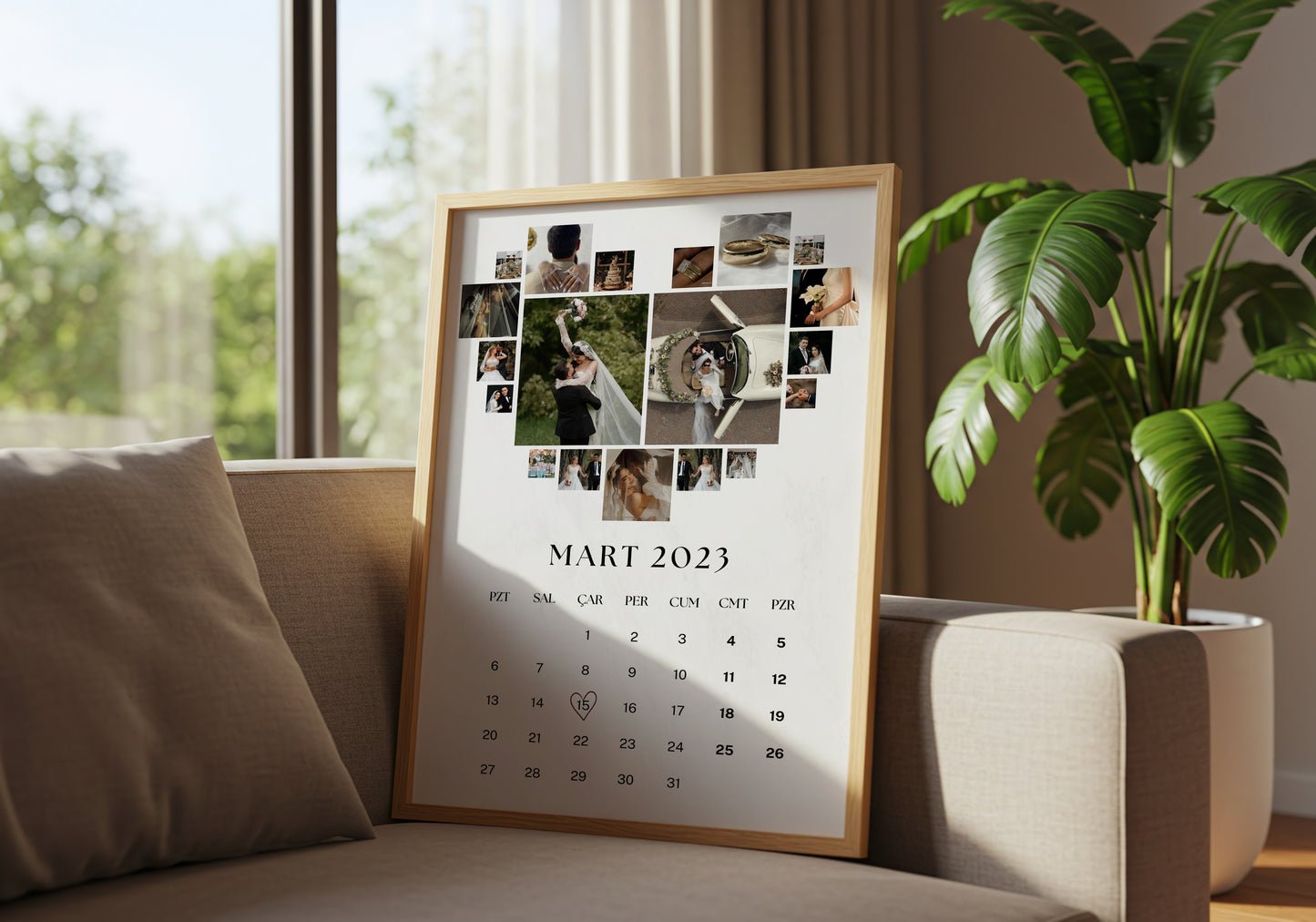 Kişiye Özel 'Kalp' Çift Posteri