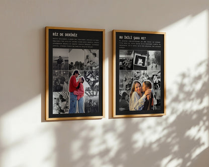 Kişiye Özel 'Kolaj' Çift, Arkadaşlık Poster