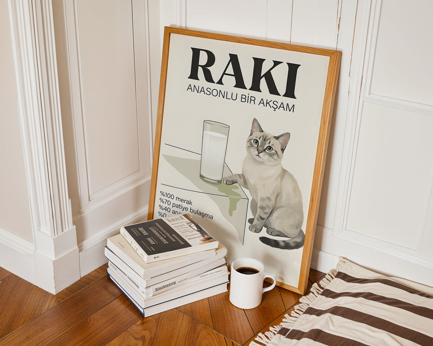 Kişiye Özel 'Woof' Köpek & Kokteyl Posteri