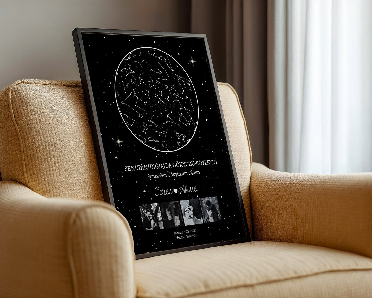 Kişiye Özel 'Seni tanıdığım gün' Gökyüzü Posteri