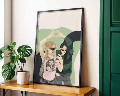 Kişiye Özel 'Besties' Arkadaşlık Posteri