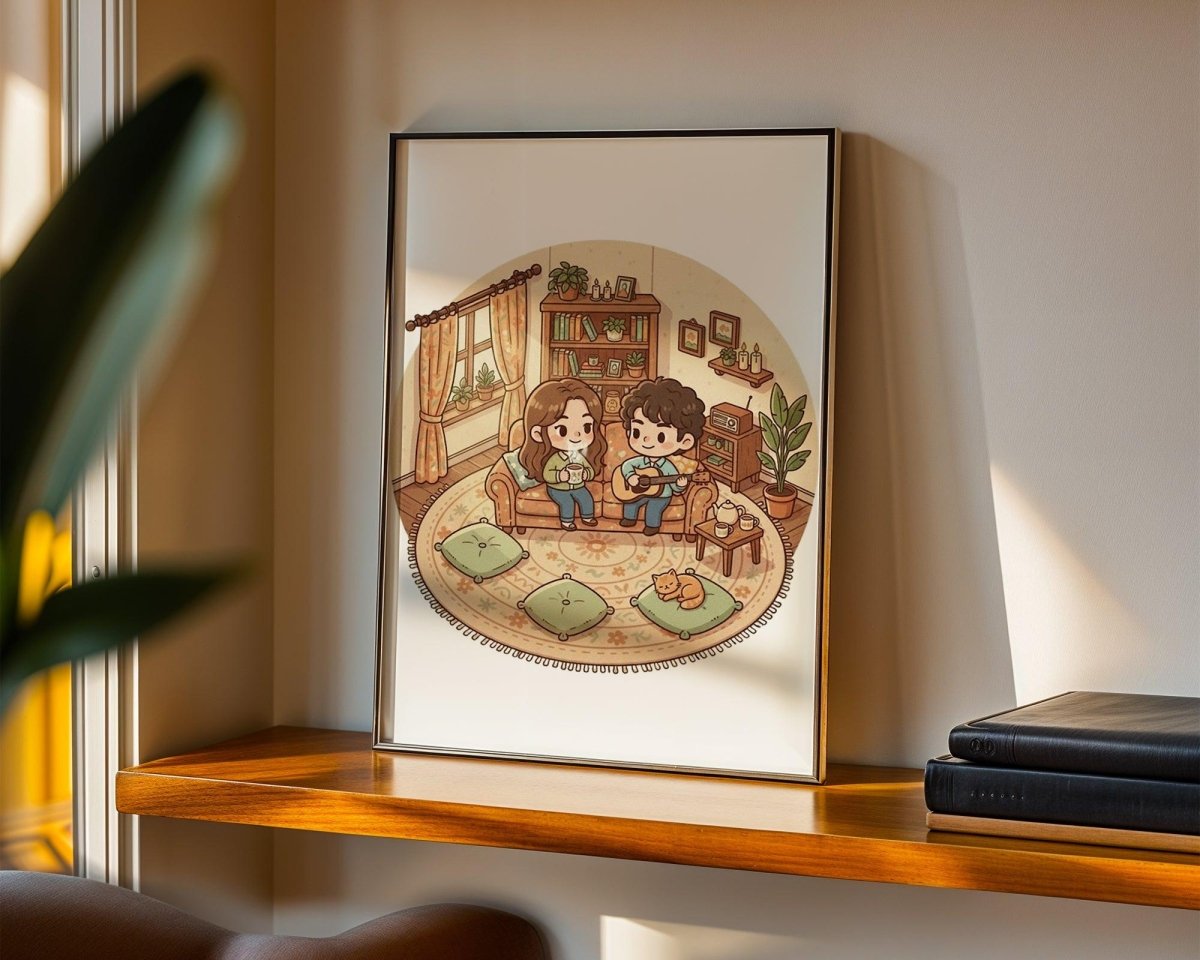 Kişiye Özel 'Chibi' Çift Posteri - Posteriya®