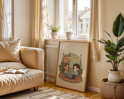 Kişiye Özel 'Chibi' Çift Posteri - Posteriya®